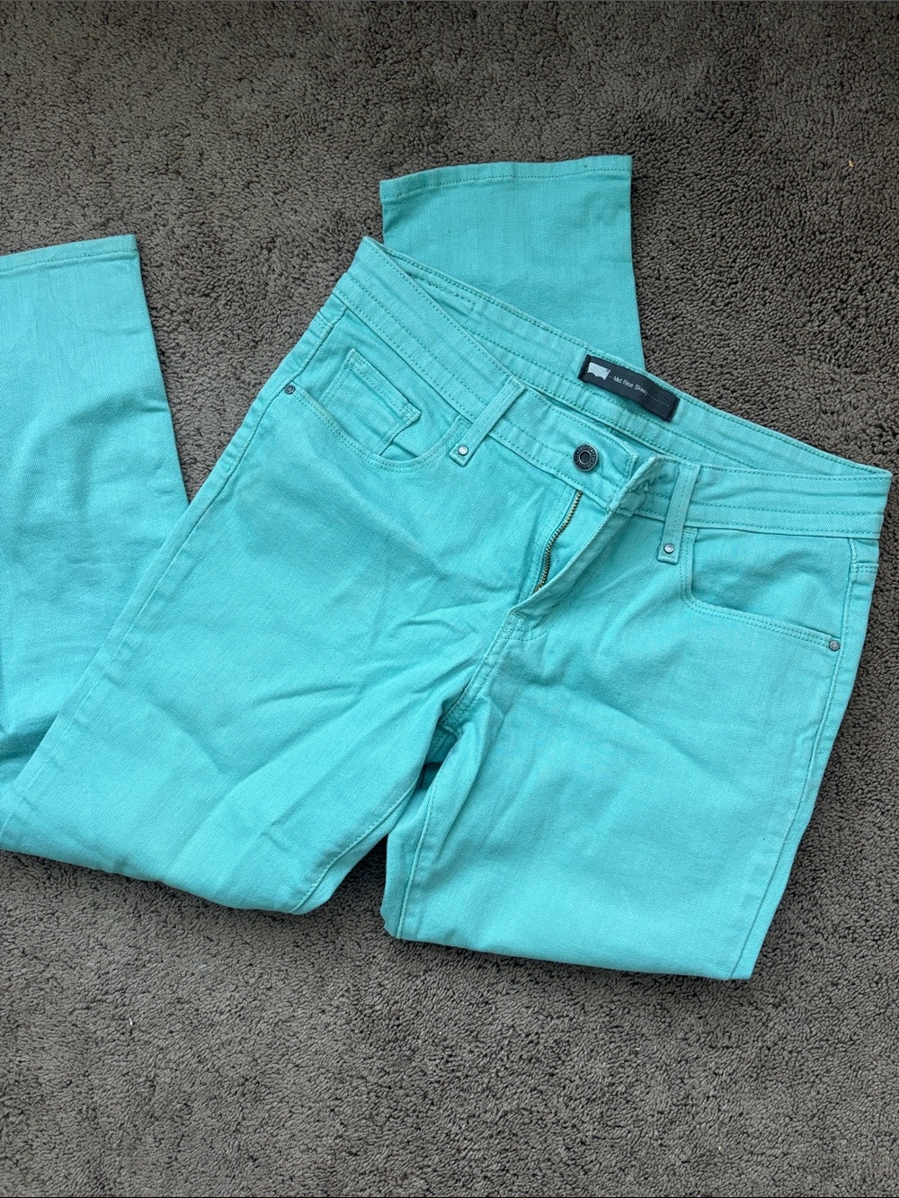 Levi's Women's Skinny Jeans in Aqua/Turquoise